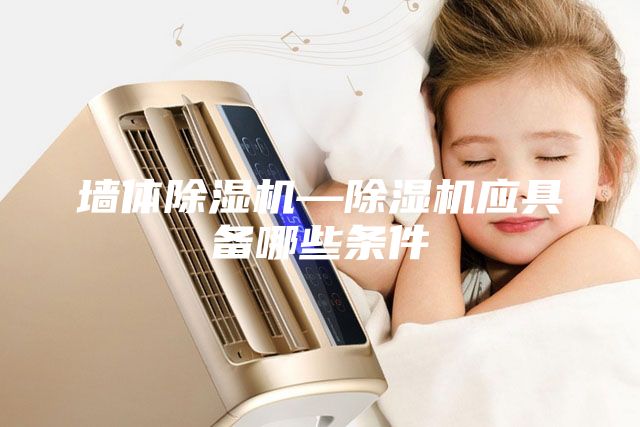 墻體除濕機—除濕機應(yīng)具備哪些條件